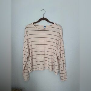 Old Navy Long Sleeve Striped Luxe Tee